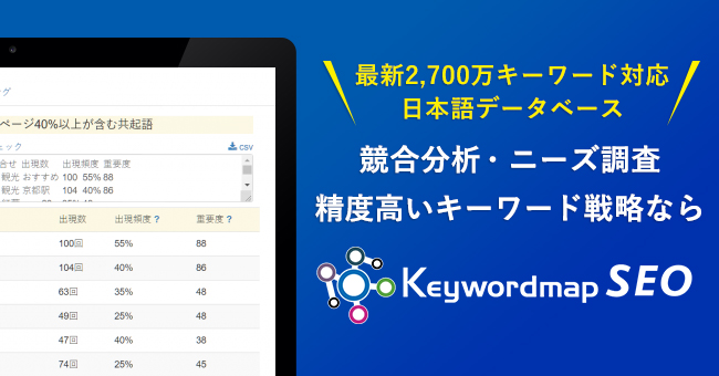 keywordmapが2 700万の検索キーワード調査